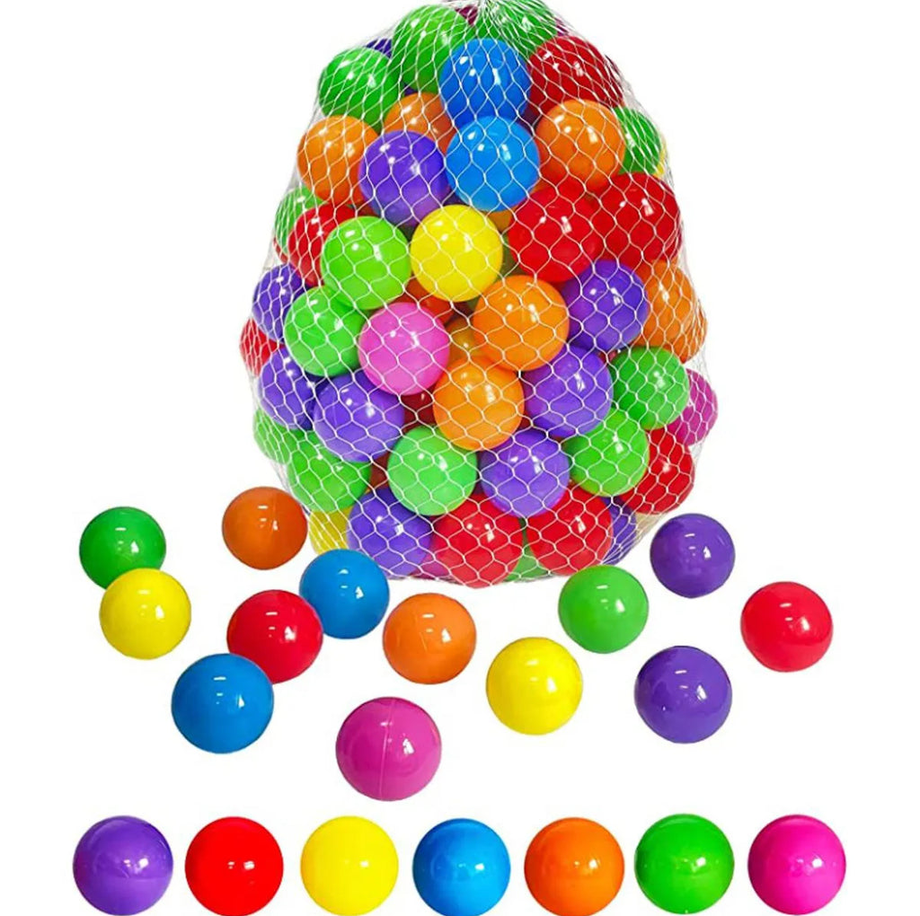 Pack of 50  pcs - Soft Tent Balls Set for Kids and Boys Toys Plastic Ball Multicolor