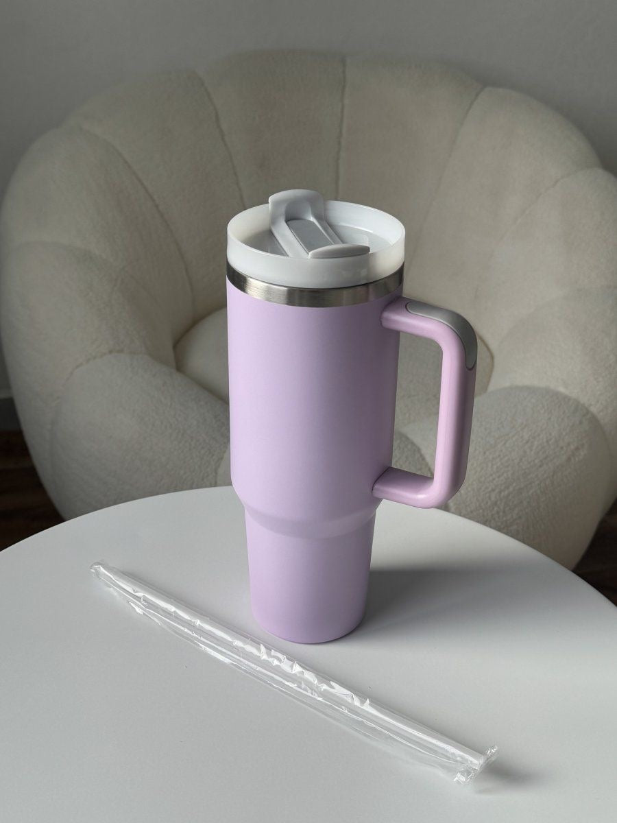 FACEOUT - Stanley / Simple Cup 40oz Tumbler – Premium Vacuum Insulated Stanley Tumbler with Straw & Lid – Durable Stainless Steel Cup 40oz Travel Mug – Leakproof